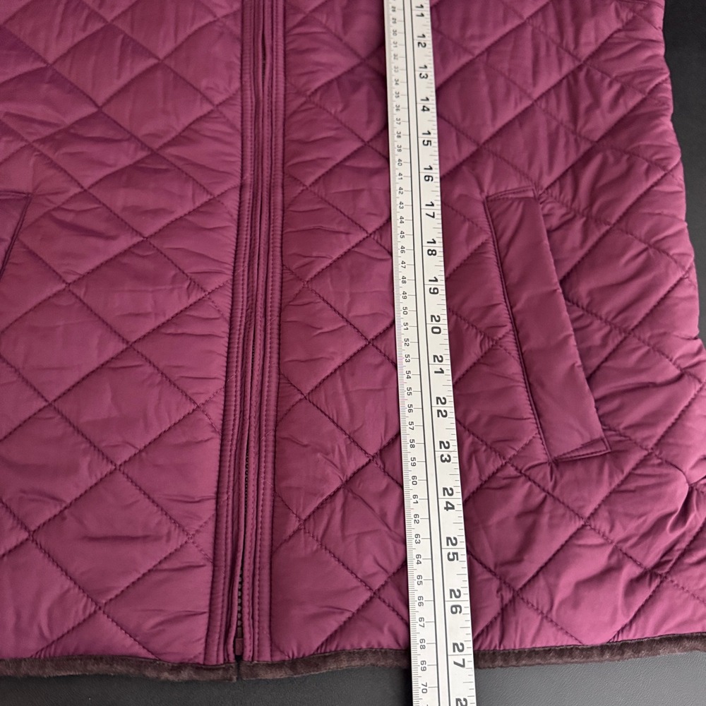 UNTUCKit Quilted Vest Mens Large Burgundy Diamond Pattern Full Zip Casual Puffer - Picture 5 of 6